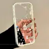 Adequado para Capa de Celular Huawei Pura80, Desenho Animado Fofo P50 Pro Novo Modelo, Silicone de Borda Completa com Pequeno Design Floral e Coelho de Orelhas Longas