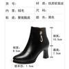 Botas de Moda Elegantes Clásicas Negras para Mujer de Caña Alta con Forro Polar para Madres de Mediana Edad y Mayores