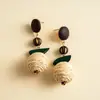 Pendientes de Corazón de Madera Color Café Transfronterizos Europeos y Americanos, Pendientes Estilo Retro Maillard, Pendientes de Diseño de Nicho para Mujer