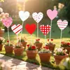 2027 Nuevo Cartel de Suelo para el Día de San Valentín Transfronterizo, Pequeño Cartel Impreso para Jardín, Balcón, Maceta, Corazón, Patio