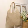 Bolsas tejidas a mano de verano para mujer, Bolsos de hombro nuevos, Bolsos tote de gran capacidad, Bolsos cruzados de paja para vacaciones en la playa