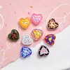 Dopamina Verano Lindo Corazón Lunares Vidrio Corazón Agujero Recto Cuentas DIY Pulsera Collar Joyería Accesorios