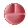 Prato de Alimentação de Silicone Anti-queda para Bebês, Prato de Jantar de Silicone Dividido Tudo-em-um para Crianças, Prato Especial para Suplemento Alimentar para Bebês e Crianças Pequenas