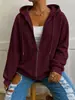 Cárdigan de punto con capucha y cremallera, casual, holgado, para mujer, transfronterizo europeo y americano, chaqueta texturizada de manga larga con hombros caídos, otoño e invierno
