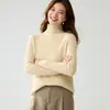 Baicai Rong Seamless 100% Cachemira Otoño/Invierno Nuevo Cuello Alto para Mujer Ajustado Cálido Tejido Suéter Capa Base