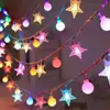 Luzes de Corda Solares à Prova d'Água LED Luzes de Estrela Luzes de Feriado Decoração de Natal Tenda ao Ar Livre Estilo Acampamento Luzes de Atmosfera