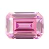Huagang Gem Rectangular Biselado Coche Plano Combinación Multicolor Circonia Piedra Desnuda Color Esmeralda Anillos de Corte Lote