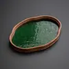 Bandeja de Secagem para Begônia de Vidro Conjunto de Chá Kung Fu Mesa Pequena Doméstica para Fazer Chá Bandeja para Fazer Chá de Sala de Estar/Escritório Bandeja de Chá