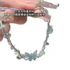 Pulsera de Piedra Mariposa de la Suerte para Mujer, Exquisito Diseño de Nicho, Pulsera de Amistad Tejida Hecha a Mano de Alta Gama, Dulce Accesorio