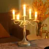 Suporte de Vela Romântico Estilo Europeu Retrô Decoração para Casa Nórdica Casamento Mesa de Casamento Velas Decorações Adereços de Foto Enfeites