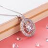 Colar de Prata de Lei S925 com Diamante Redondo Pingente Celebridade da Internet Estilo Frio Estilo Coreano Personalidade Estudante Corrente de Clavícula Dourada Colorida Simples