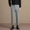 Maple House Ropa para Hombre / Pantalones Casuales de Vestir Hombres Pantalones de Nueve Puntos Hombres Pantalones Pequeños de Vestir Pierna Recta Caída Pantalones de Traje de Negocios Corte Ajustado