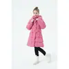 Casaco de Inverno para Meninas, Engrossado e Estiloso com Gola Reversível, Jaqueta Acolchoada de Algodão para Meninas Mais Velhas, Roupas de Algodão Acolchoado para Meninas, Roupa de Exterior de Inverno