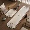 Nuevo Camino de Mesa Estilo Chino, Tapete para Té, Base de Té Inspirada en Zen, Toalla Absorbente de Secado Rápido para Taza de Té, Manteles Individuales, Tapete Protector para Encimera