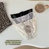 Calcinha Sexy Nova com Cadarço Estampa de Leopardo Quente* Feminina Cintura Baixa Desejo Puro Respirável Algodão Puro Abertura na Virilha Calcinha Triângulo