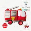 MECRLA Cohete Espacial Globo de Papel de Aluminio Helicóptero Camión de Bomberos Decoración para Fiesta de Cumpleaños Accesorios Venta al por Mayor
