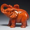 Par de Adornos de Elefante Tallados en Palo de Rosa, Símbolos Auspiciosos y de Buena Suerte para Decoración Artesanal del Hogar, Sala de Estar, Oficina y Entrada