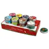 Venta al por mayor de fábrica Caja de regalo de Navidad transfronteriza, Lata de atmósfera festiva Vela de cera de soja perfumada Decoración