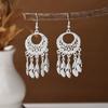 Aretes Étnicos Imitación Plata Miao Aretes Retro Largos con Borlas Atracciones Aretes Estilo Antiguo Aretes Miao para Mujer Venta al por Mayor
