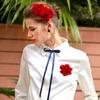 Moda Tecido Simulação Flor Grampo de Cabelo All-match Acessórios para o Cabelo Broche Dual-use Franja Quebrado Grampo de Cabelo Moda Headwear