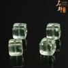 Mingdu Cristal Cristal Natural Verde Cristal Facetado Cuadrado Verde Asai Cuadrado Cuentas Sueltas al por Mayor