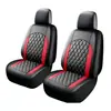 Fundas de asiento de coche de cuero PU con patrón de diamante de doble línea y patchwork de rayas verticales, superventas transfronterizas, aptas para vehículos de 5 plazas, son un éxito de ventas en Amazon