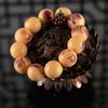 Fuente de Mercancía para Transmisión en Vivo de Tiktok: Pulseras de Coral Marino Dorado con Cuentas de Buda para Hombres y Mujeres, Pequeños Accesorios de Estilo Étnico, Resina Natural