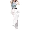25182 Big Aimei Yiyuan Verano 2025 Nuevo Estilo Estilo Occidental Chaleco Exterior con Textura de Harina Pantalones de Pierna Ancha de Cintura Alta Jacquard para Mujer