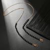 Cadena Metálica Transfronteriza para Gafas Colgante de Cuello con Cordón Anti-pérdida Retro Perla Cristal Cuentas Collar Elegante Cadena para Mascarilla para Mujer