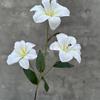 [Material de flor blanca] Arreglo floral de hortensia, rosa, flor de pasto escarchado con decoración de material de hoja de niebla de techo de pasto, flor de simulación para boda