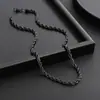 Colar masculino de aço titânio, não desbota, de alta qualidade, versátil, joias da moda hip-hop, acessórios retrô simples e únicos para mulheres