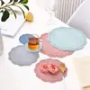 Mantel Estilo Escandinavo con Encaje Estilo Europeo Silicona Grabada Hogareño Celebridad de Internet Accesible Lujo Coaster Pad Aislante Base para Tazón Plato Olla