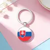 Llavero de gema de tiempo de bandera nacional de la OTAN Estados Unidos Reino Unido Francia Alemania joyería llavero colgante