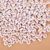 Cuentas de Letras Inglesas Estampado en Caliente para Manualidades Niños Educación Temprana Joyería Cuentas Sueltas Pulseras Tejidas a Mano Accesorios para Collares