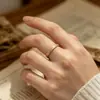 Moderna Joyería para el Trayecto Anillo de Buena Suerte Hielo Triturado de Plata de Ley S925 Anillos a Juego para Pareja con un Estilo Fresco y Discreto