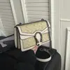 Bolsa Quadrada Pequena Transfronteiriça 2026 Novo Modelo Dionysus Estilo Europeu e Americano Corrente Estampada Bolsa Feminina Ombro Único Transversal Atacado Material PU