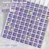 Celebridad de Internet Nuevo k9 cristal de vidrio joyería para uñas Super Brillante cuadrado grueso gota de agua corazón Diamante lavanda morado claro taladro de uñas