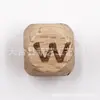Juguetes educativos para niños DIY, dados de madera de haya de 12 mm, 26 letras inglesas, cuentas cuadradas, cuentas sueltas, cadena de nombres, dados