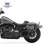 Carro musculoso Wolf adequado para Harley Luwei 117 bolsa lateral bolsa lateral caixa lateral retrô bolsa para capacete com suporte de liberação rápida