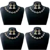 Traje de Joyería de Gota de Agua de Lujo Transfronterizo Europeo y Americano Pendientes de Perla Estilo Retro Exagerado de Corte Collar con Colgante de Gota de Agua