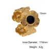 Anillo de Crisantemo de Acero Inoxidable Más Vendido Transfronterizo Estilo Francés de Lujo Ligero Anillo de Acero de Titanio 18K Que No Se Desvanece Joyería al por Mayor