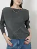 Camiseta de Manga Larga Miyake para Mujer, Nuevo Estilo Primavera 2026, Diseño Artístico de Pliegues Irregulares, Top de Nicho para Mujer