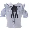 Blusa Top de Manga Corta con Cuello de Muñeca Dulce y Lindo Cintura Ceñida Falda Traje de Dos Piezas de Verano para Niños