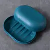 Caixa de Sabão com Tampa Flip-Top Design Criativo de Drenagem Sem Furos com Tampa Suporte de Sabão Doméstico para Banheiro Caixa de Sabão para Lavanderia Suporte de Sabão