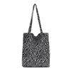 Bolsa de Compras Casual de Gran Capacidad con Estampado de Leopardo de Moda Estilo Perezoso Personalizado, Bolso de Lona Moderno para Hombro/Axila para Mujer