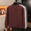 Nuevo Suéter de Lana Grueso Pesado para Hombre Otoño/Invierno 2026 Suéter de Manga Larga de Lana Merino Australiana Hombre
