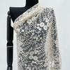Tejido de Encaje de Malla, Accesorios para Ropa, Bordado con Hilo de Algodón Trenzado, Gasa de Malla Bordada, Encaje Pequeño Floral de Seda de Leche, Venta Directa del Fabricante