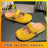 Pantuflas con puntera que se sienten como pisar caca para mujer, para usar en exteriores, mules antideslizantes para mujer, nuevas y elegantes pantuflas a media caña tipo Birkenstock primavera 2026