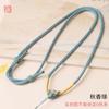 Collar Étnico de Cuerda con Pixiu Oro Cinabrio Jade Buda Joyería Colgante Cuerda Amantes Lanyard de Alta Gama Resistente al Desgaste
