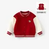 Roupas Infantis Primavera e Outono Roupas de Fora para Bebês Uniformes de Baseball para Meninos Roupas para Passeio de Meninas Tops para Bebês Meninos Desenho Animado